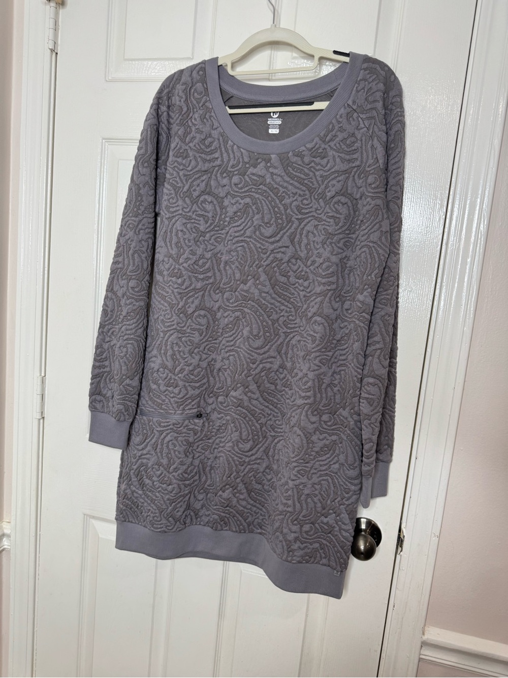 Merrell Textured Crewneck Tunic Dress in Gray